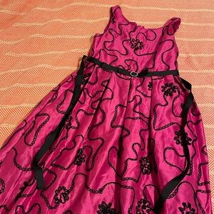 Pink and black dress